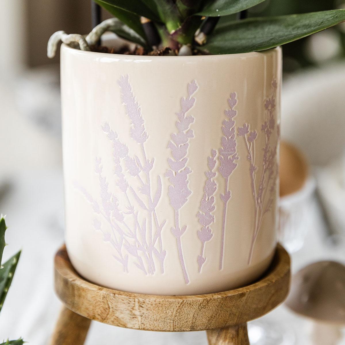 Hummingbird Home | Floral flowerpot - Lavender - 9cm