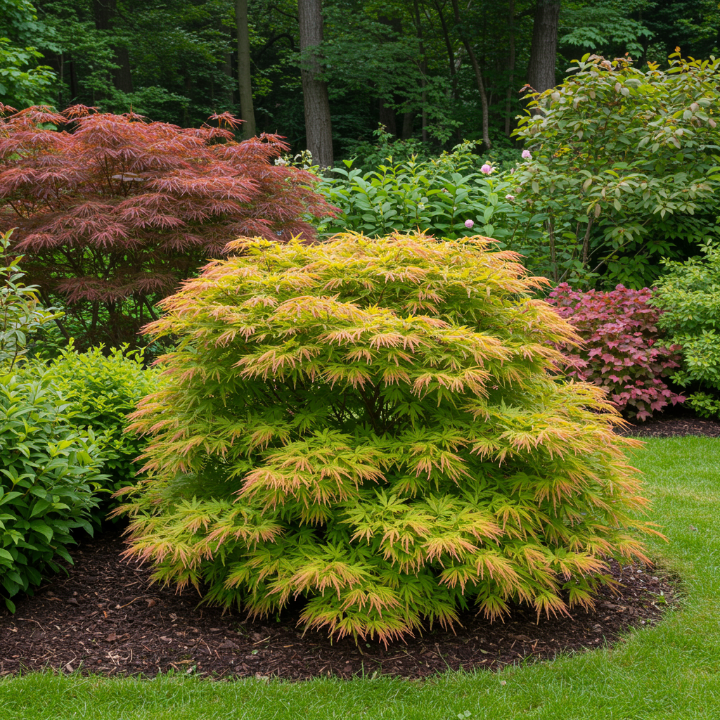Green boutiQ - Terrace plant - Japanese Maple - Acer palmatum Methamorphosa - Green - 1 Plant - Deciduous - Pot 19cm Height 70cm