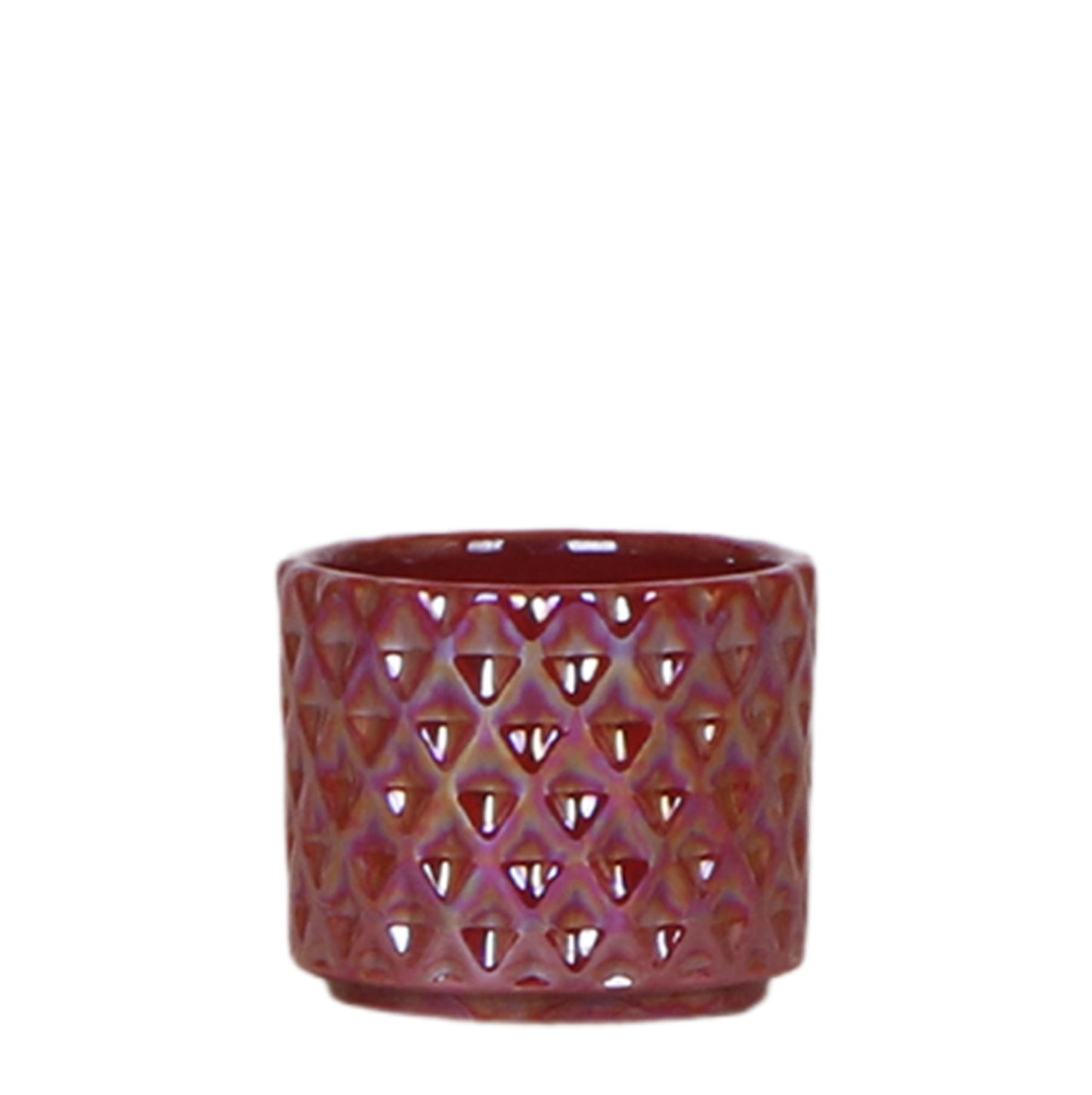 Hummingbird Home | Diamond pearl decorative pot - Red - Ø6cm
