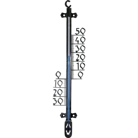 Hendrik Jan - Outdoor thermometer - Plastic black 26 cm
