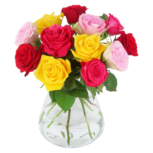 Colorful Roses - colorful letterbox bouquet