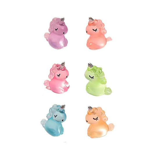 Glow in the dark - Unicorns - Multi - ↑ 2.5 cm - 6 pieces