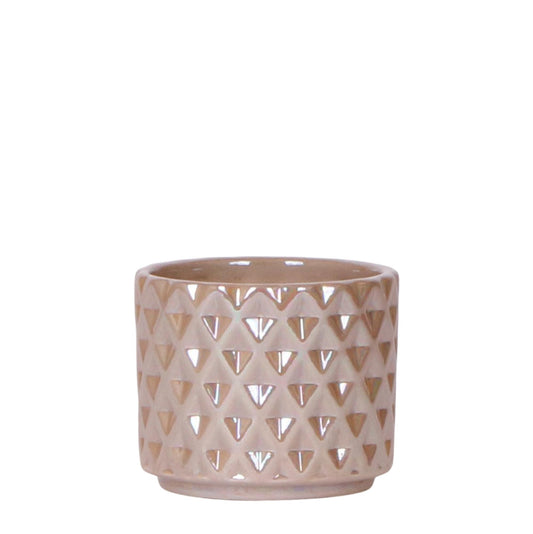 Hummingbird Home | Diamond pearl decorative pot - Sand - Ø6cm