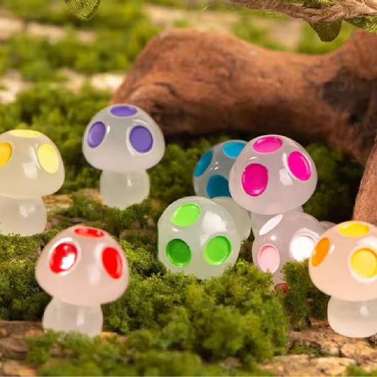 Glow in the dark - Mushrooms - Multi - ↑ 2 cm - 8 pieces